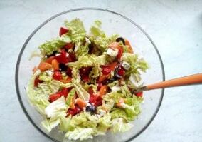 salad salad kanggo diét Jepang